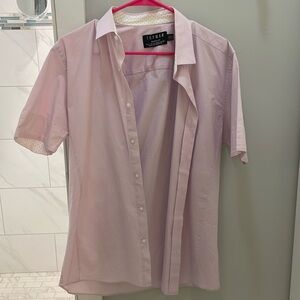 Topman pink short sleeve button down